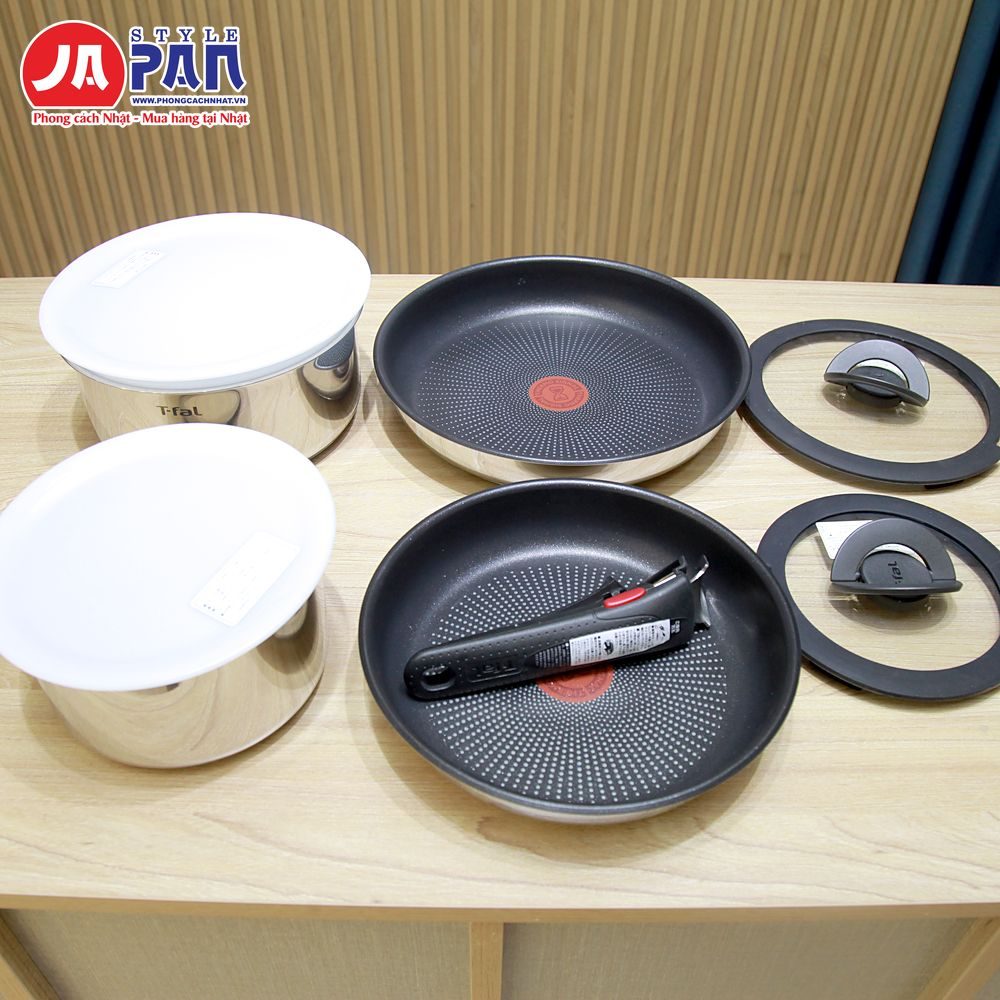 Bộ nồi chảo T-fal Ingenio IH Stainless Emotion set 9 món L893S9 | Tay cầm rời 3 Bộ nồi chảo T-fal Ingenio IH Stainless Emotion set 9 món L893S9 – ảnh 3