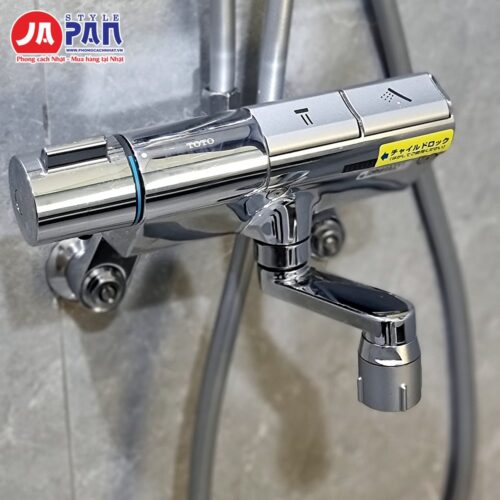 Bộ sen cây kết hợp Toto TBW04401J1 + Toto TMN40STY1 18 Bộ sen cây Toto TBW4401J1 + TMN40STY1 – củ sen và vòi xả bồn nhìn nghiêng