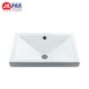 Chậu lavabo vuông Kakudai 493-002 sứ trắng