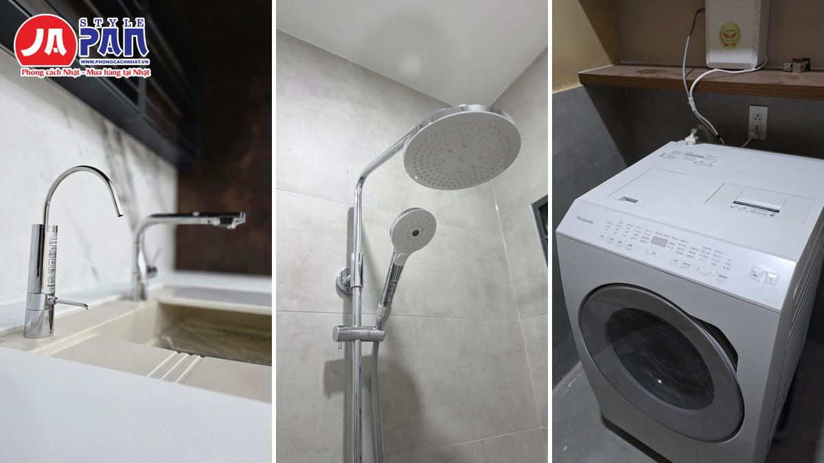Công trình Bắc Ninh: vòi lọc nước Panasonic, sen cây Toto và máy giặt Panasonic nội địa Nhật