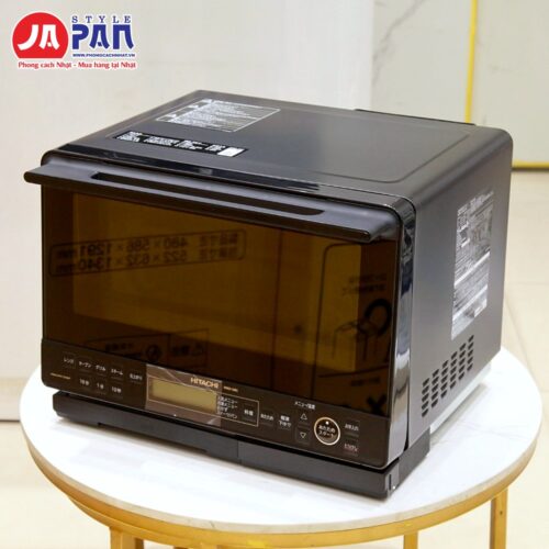 Lò vi sóng Hitachi MRO-S8C – màu đen, toàn cảnh góc nghiêng