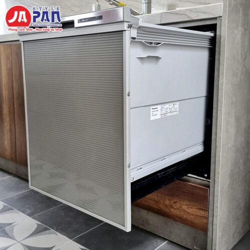 Máy rửa bát âm tủ Panasonic NP-45MD9S – ngăn kéo mở, góc nghiêng