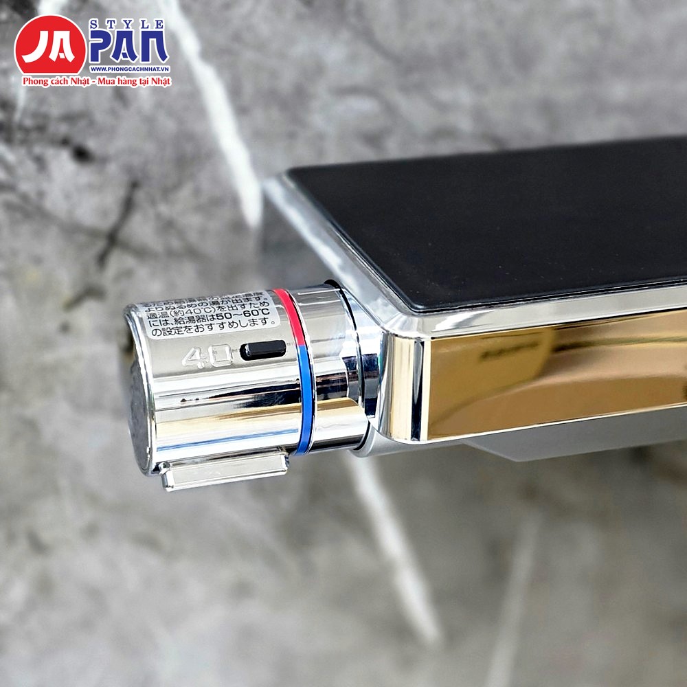 Sen tắm nhiệt độ Lixil BF-HW147TX-PU6 | Nội Địa Nhật 7 Sen tắm nhiệt độ Lixil BF-HW147TX-PU6 – cận núm chỉnh nhiệt độ