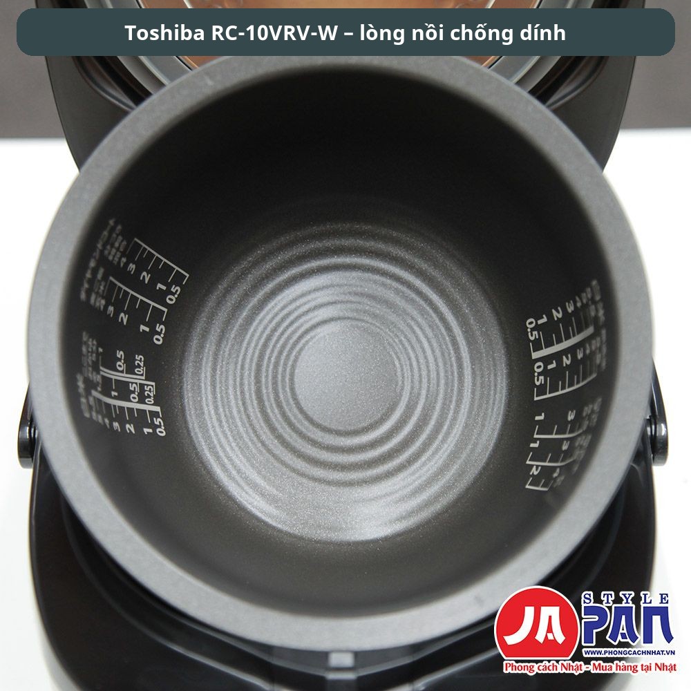 Toshiba RC-10VRV-W – lòng nồi chống dính