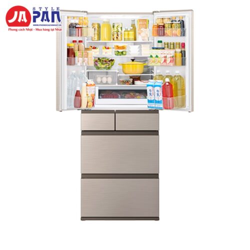 Tủ lạnh Hitachi R-HWC62X – khi mở cửa ngăn mát