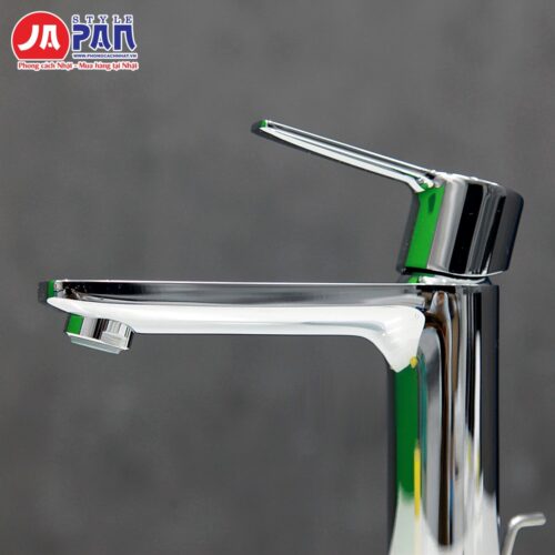 Vòi rửa mặt Grohe Lineare 2438100U – góc nghiêng thấy đầu vòi và tay gạt